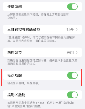 隆化苹果授权维修站分享iPhone轻点无法唤醒怎么办 