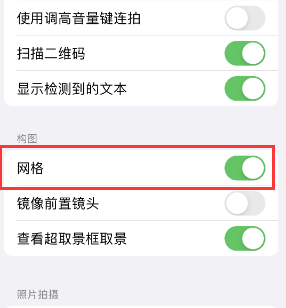 隆化苹果手机维修网点分享iPhone如何开启九宫格构图功能