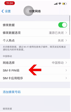 隆化苹果14维修网分享如何给iPhone14的SIM卡设置密码 